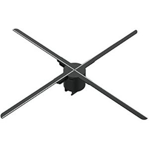 3D Hologram Fan, Hologram Fan Projector, Holografische reclamemachine 3D stereo dynamische high-definition naked oog projectie led fan licht splicing scherm 65cm voor Winkel/Bar/Kerstmis/Halloween(UK)