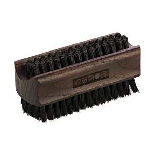 REMOS Hand en Nagelborstel van Essenhout met Wilde Zwijnenharen aan beide Zijden