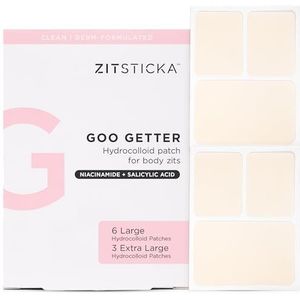 ZitSticka Hydrocolloïde lichaamspleisters | 9 stuks GOO GETTER Verhelderende vlekken voor lichaamsvlekken | Acnebehandeling exfoliërende en hydraterende huid | Zit Patch en puistjesstickers