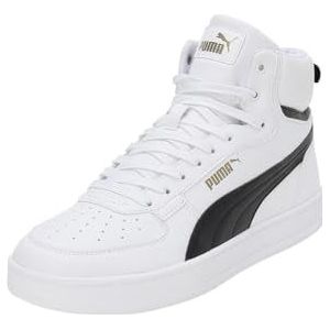 PUMA Caven 2.0 Mid WTR Sneakers voor volwassenen, uniseks, wit, zwart, goud, 44.5 EU