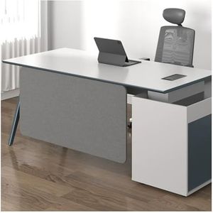 Aanpasbaar scherm for onder het bureau, privacypaneel for onder een staand bureau, klembare scheidingswanden for kantoorruimtes ter verbetering van de privacy(L 140cm/55.1in)