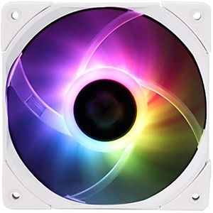 Thermalright TL-C12015W-S CPU-ventilator voor computerbehuizing, stille 4-pins PWM ARGB PC, 15 mm Slimline koelventilator, 120 mm CPU (wit ARGB)