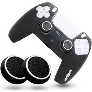 MatoSan® Siliconen controllerhoes, antislip, Gripskin, compatibel met PS5-controller, antislip hoes met duimsteunen, beschermhoes, accessoires voor controller