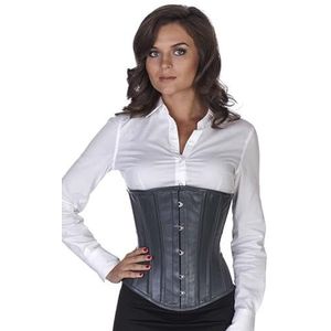Leren corset grijze onderborst Korset lu34