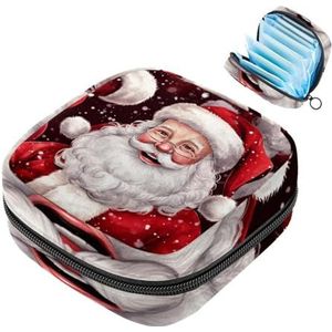 MUOOUM Opbergtas voor maandverband, kerstbos eland menstruatiecup zakje, draagbaar maandverband opbergzakken vrouwelijke menstruatie eerste menstruatie tas voor tienermeisjes vrouwen dames, Kleur 9,