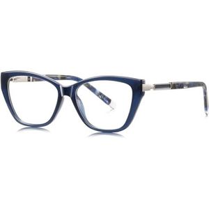 moomoobird Cat Eye Bril voor Vrouwen TR90 Frame Mode Bril Frame Vrouwelijke Trendy Bril, Blauw met helder