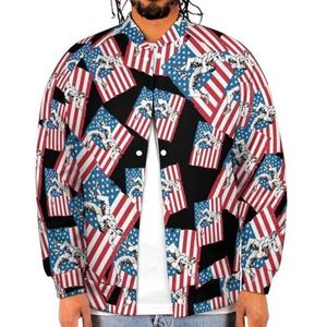 Worstelen Amerikaanse vlag grappige mannen honkbal jas gedrukt jas zacht sweatshirt voor lente herfst