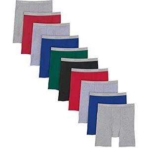 Hanes Mens Boxer Briefs With ComfortFlex Waistband 10-Pack, L, Assorted