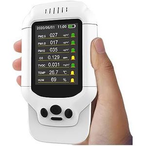 Luchtdeeltjesteller 8 In 1 Professionele Ozon Gas Tester Luchtkwaliteit Detector PM2.5 PM10 PM1.0 TVOC O3 Ozon Sensor Hygrothermograaf Monitor Gegevens bijhouden