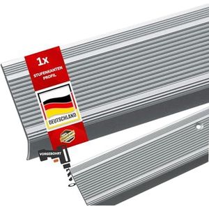 Floordirekt - Trapkantprofiel - Aluminium - L-vorm - Voorgeboord of Zelfklevend - Inclusief Montagemateriaal