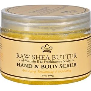 Hand Body Scrub, ruwe sheaboter, 340 g - Nubian Heritage