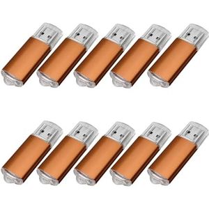 Fenglangrong Usb-sticks, 10 stuks, USB 2.0, type pendrive, 16 GB, oranje