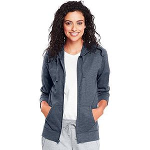 Hanes Damesshirt met capuchon en volledige rits, Dada Grijs Pe Heather, XXL