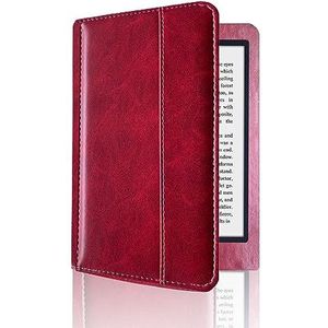 Flip Case Geschikt for Kobo Glo 6 Inch Ereader ebooks Model N613 PU lederen beschermhoes (Color : Wine Red)