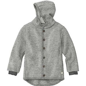 Disana Walk-jas, 100% biologische merinowol GOTS, IVN Best | met capuchon | baby peuters, kind unisex | Made in Germany, grijs, 74-80