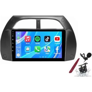 Android 14 Autoradio Sat Navi voor T-oyota RAV4 (2001-2006) 9 Inch Touchscreen Multimedia Speler met Draadloze Carplay GPS Navigatie FM RDS Bluetooth 5G-WiFi SWC DSP,M120s