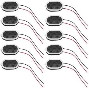 eMagTech 10 stks Mini Speaker 8 Ohm 1 W 20x30mm Magnetische Speakers Vervanging Compatibel met Raspberry Compatibel met MP3 Radio Speaker