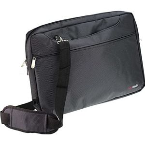 Navitech Zwarte slanke waterbestendige laptoptas - compatibel met ASUS Vivobook 16 OLED 16 inch (M1605), Zwart