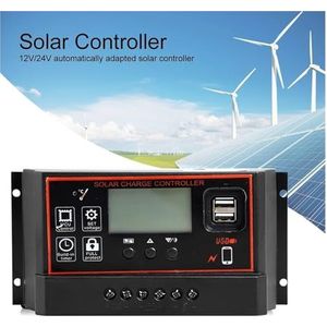 10-100A zonnecontroller PWM slimme automatische oplaadschakelaar Regulator controller Universele USB 5V oplaad-LCD-display(90A)