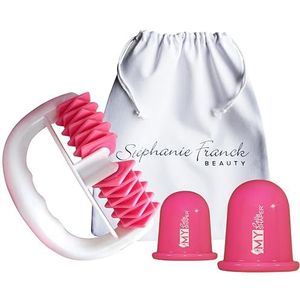 Stephanie Franck Beauty Set 1 - een massageroller, twee zuignap S + L (roze)
