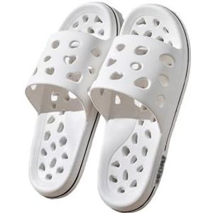 Slippers, Heren grote zomerbadslippers - Holle binnenpantoffels for comfort,voor dames en heren(White,51EU)
