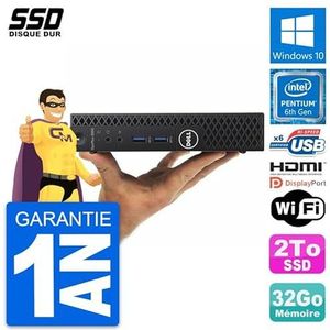 Dell Mini PC OptiPlex 3050 Micro G4400T RAM 32GB SSD 2TB HDMI Windows 10 WiFi (Rebuild)