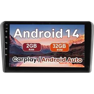 Android 15 Autoradio 9 inch touchscreen voor Audi A3 8P 2003-2013 Autoradio Navigatie met Carplay met GPS navigatie Bluetooth FM USB Steering Wheel Control(X9 8G+256G)