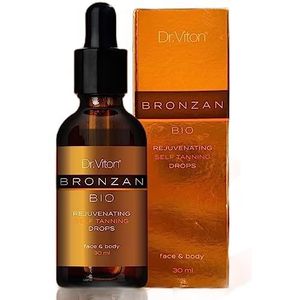Dr. Viton BRONZAN BIO Zelfbruinende druppels 1.01 Fl. Oz. (30 ml), zonloos serum voor gezicht en lichaam, gemakkelijkste manier om de natuurlijke bronzen gloed te bereiken zonder zon