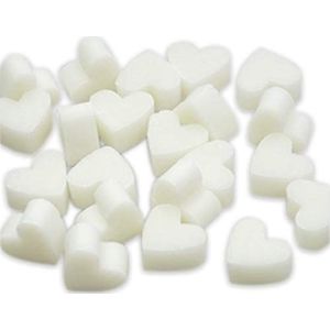 Florex Schafmilchseife mini mini hart 50 stuks sneeuwroos - witte zeep gastgeschenk