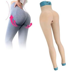 Adima Crossdresser Siliconen Panty Enkellengte Nep Vagina Ondergoed Butt Lift Broek Heren Hiding Gaff Broek voor Cosplay,Natrual,basics