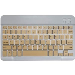 Toetsenbord Mobiele telefoon Tablettoetsenbord en muis voor iPad(Yellow)