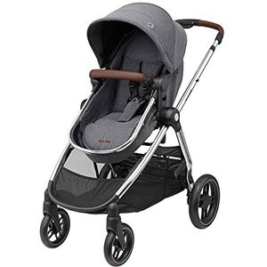 Maxi-Cosi Zelia Luxe 2-in-1 kinderwagen, omkeerbaar zitje, met één hand opvouwbaar, geschikt vanaf de geboorte tot ongeveer 4 jaar, 0-22 kg, twillic grey