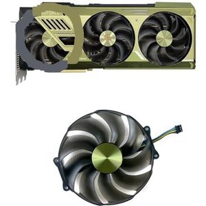 Koelventilator 100 mm 4-pins voor Manli voor GeForce RTX4080 Super Gallardo RTX4090 videokaartventilatoren(A)