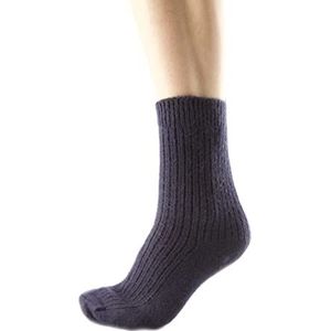 85% Angora Merino sokken, wollen sokken, wintersokken, Noorse sokken, gebreide sokken voor dames en heren, marineblauw - donkerblauw, 42 EU