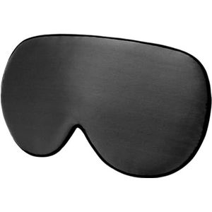 2 stuks moerbeizijde slaapmasker zachte blinddoek gladde ooghulp oogschaduw cover patch bandage comfort voor slaap (zwart)