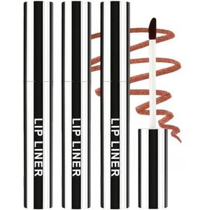 Probuk 3 stuks Peel Off Lip Liner Stain Matte Lip Liner Tattoo Langhoudend waterdicht en zonder transfer, rimpeleffect, afneembare lippentattoo (drie kleuren)