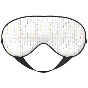 Kleurrijke handgetekende kunst met boho-stijl pijlen print zacht oogmasker voor vrouwen mannen comfortabel met verstelbare riem voor reizen yoga dutje ploegendienst werk