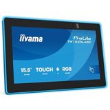iiyama Prolite TW1625LASC-B3PNR - Touchmonitor - 15,6 inch - 10 Punt PCAP - Android 14 - PoE - Webcam