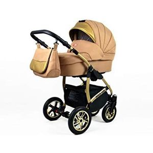 Kinderwagen kinderwagen 3in1 Isofix Golden Glow door ChillyKids 2in1 without car seat Sand Pearl