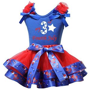 Petitebelle Mijn 3 juli vierde hemd US Hat Red Petal Rock Set Nb-8J 3-12 Monate blauw