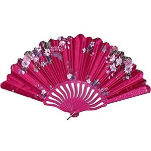 Dans Zijde Vouwventilator Chinese Stijl Hand Fan Vintage Retro Zijde Handheld Fans Voor Dans Bruiloft Geschenken Opvouwbare Ventilator (Size : E)