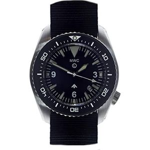 MWC 500 m automatisch staal zwart datumweergave Nato-stof horloge Diver heren