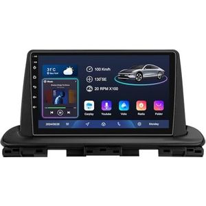 Android 14 9 inch touchscreen autoradio 2 Din voor KIA Cerato 4 2018-2021 met CarPlay & Android auto stuurbediening GPS navigatie AHD achteruitrijcamera Bluetooth (YS10 (2+32G))