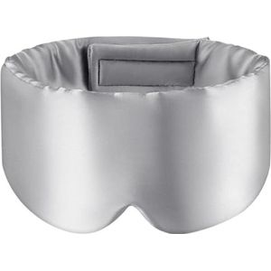 2 stuks moerbeizijde slaapmasker voor vrouwen man oogbedekking zacht slapen met verstelbare bandhulp voor slaap (grijs)