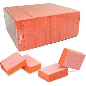 MARYTON Nagelbuffer Mini Blokvijl, 130 Count (Oranje, Acryl, Fijne Grit 100)