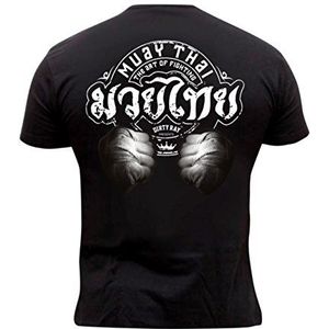 Dirty Ray Vechtsporten Muay Thai T-shirt met korte mouwen voor heren DT5 (L)