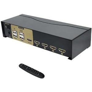 4-poorts USB KVM Smart Switch -compatibele USB-converter Vier in-één-uit Computer delen Projector Toetsenbord Muis Monitor Apparaat,Schakelde soepel