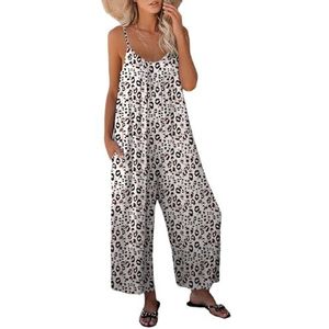 yk8fass Losse jumpsuit met bandjes yx-5332, Klein Bruin, L
