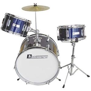 Dimavery JDS-203 kinderdrumstel, blauw, 3-delig hoogwaardig kinderdrumstel