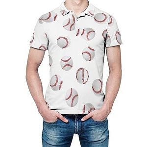 Honkbal lederen bal heren shirt met korte mouwen golfshirts regular fit tennis t-shirt casual business tops